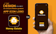 design a modern minimalist app icon logo and  splash screen for ios and android