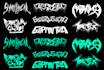 make old school thrash metal logo design