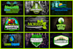 design landscape, lawn care, mowing and irrigation logo