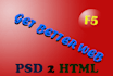 convert psd file to html with css,edit templates