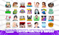 create cool custom kick, twitch, youtube emotes or sub badges