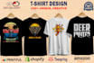 do trendy and customs t shirt design in fixed time