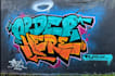 paint real graffiti art on the street wall
