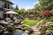 design landscape with pool for house and villa