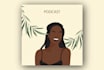 illustrate unique minimalist portrait based podcast covers