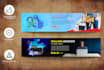 draw professional linkedin background cover and banner page
