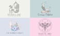 design hand drawn feminine, botanical and mystical logo