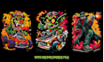 draw detailed rat fink tshirt design , hot rod, rat rod