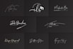 create modern signature logo with multiple style