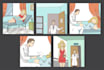 draw comic strip or storyboard