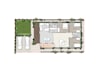 do floor plan in 2d plan with color for real estate agent