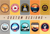 create vintage logo, sticker, badge and patch designs