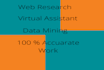 do web research, virtual assistant, data mining, linkedin