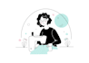 create line flat vector illustration for you