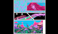 draw psychedelic, surreal colorful art illustration