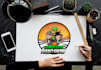 draw a cute cartoon character logo design