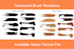 make a handmade horizontal one stroke brush effect