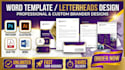 create word proposal template , report or letterhead