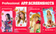 design app screenshots for app store and google play