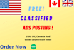 do manually classified ads posting in high ranking USA sites