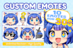 create custom twitch and kick emotes, sub badges, and animated stream emotes