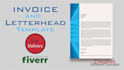 create digital invoice and letterhead template in 20 hours