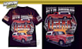 draw retro racing automotive tshirt design
