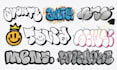 create custom graffiti throw up for your logo, text or tag