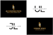 create text based handwritten monogram initial letters logo