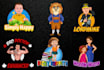 create mascot or cartoon character logo design