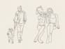 create hand drawn line art illustrations