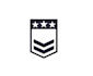 design abstract delightful military logo with satisfaction guarantee