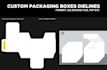 create packaging box dieline, die cut and cut lines template