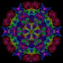 create colorful, neon, psychedelic mandala for rave tent and books