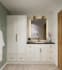 design bathroom interior, vanity, closet and 3d render
