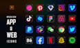 design custom icons design set for apps, web, and instagram