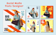 do social media posts design, cover for facebook, instagram