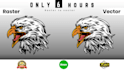 manually vectorize rebrand redraw resize or recreate raster logo into vector