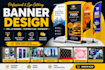 design professional roll up banner, feather flag, backdrop