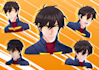 make character face expressions anime illustration