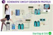 do schematic circuit design in proteus