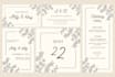 create minimalist floral modern wedding invitation card pack