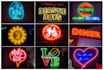 create 3d neon sign board animation