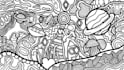 make psychedelic digital doodle art in my style