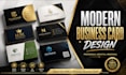 design modern professional business card with print ready