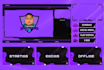 design twitch mixer obs overlay facecam screen alert for stream