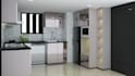 design kitchen interior in 2d measurement, 3d and render