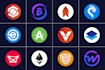 design new crypto and cryptocurrency token logo for your coin