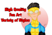draw custom cartoon caricature as  avatar or profile picture