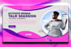 design webinar, live conference, social post, flyer, banners